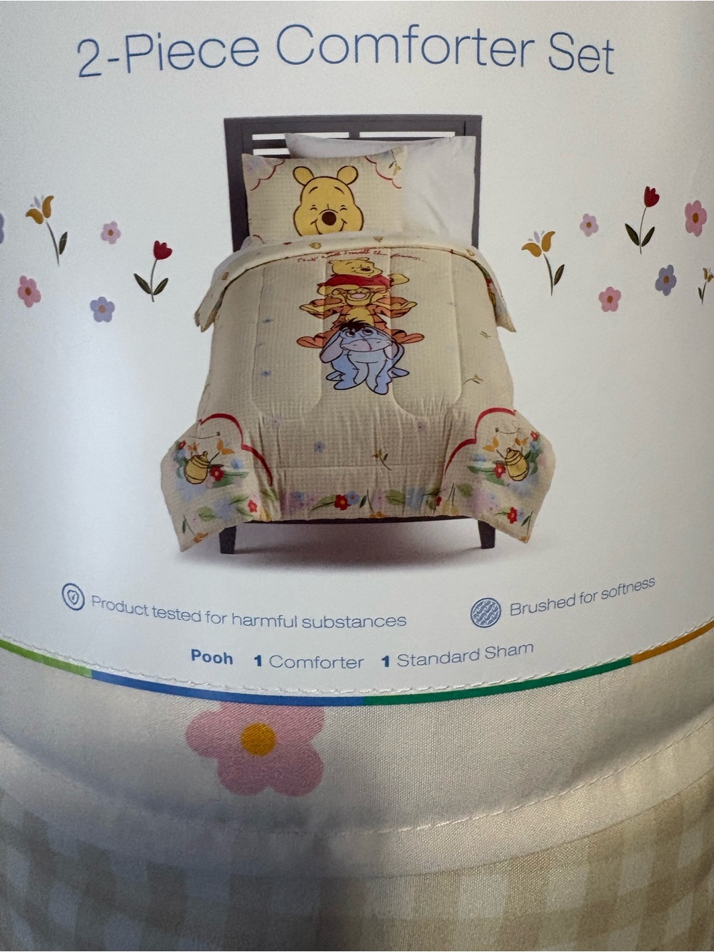 Disney Cream Pooh Stack Comforter Set with Pastel Accents